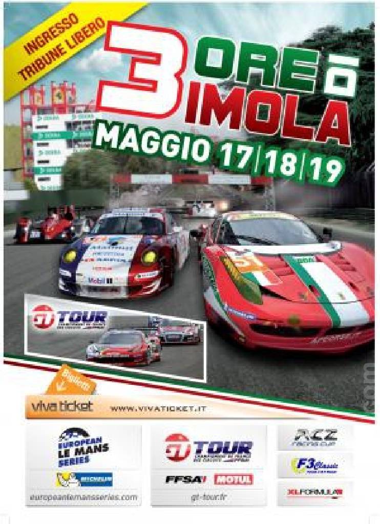 Poster of 3 Hours of Imola 2013, European Le Mans Series round 02, Italy, 17 - 18 May 2013