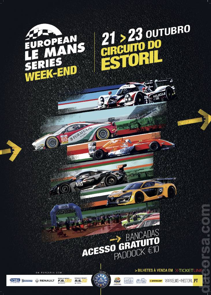 Poster of 4 Hores do Estoril 2016, European Le Mans Series round 06, Portugal, 21 - 23 October 2016