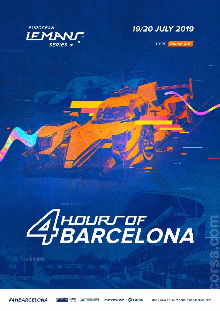 Poster of 4 Hours of Barcelona 2019, European Le Mans Series round 03, Spain, 19 - 20 July 2019