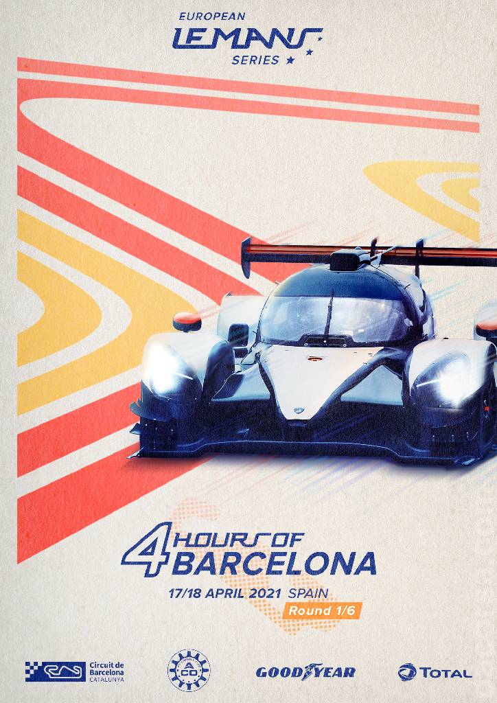 Poster of 4 Hours of Barcelona 2021, European Le Mans Series round 01, Spain, 17 - 18 April 2021