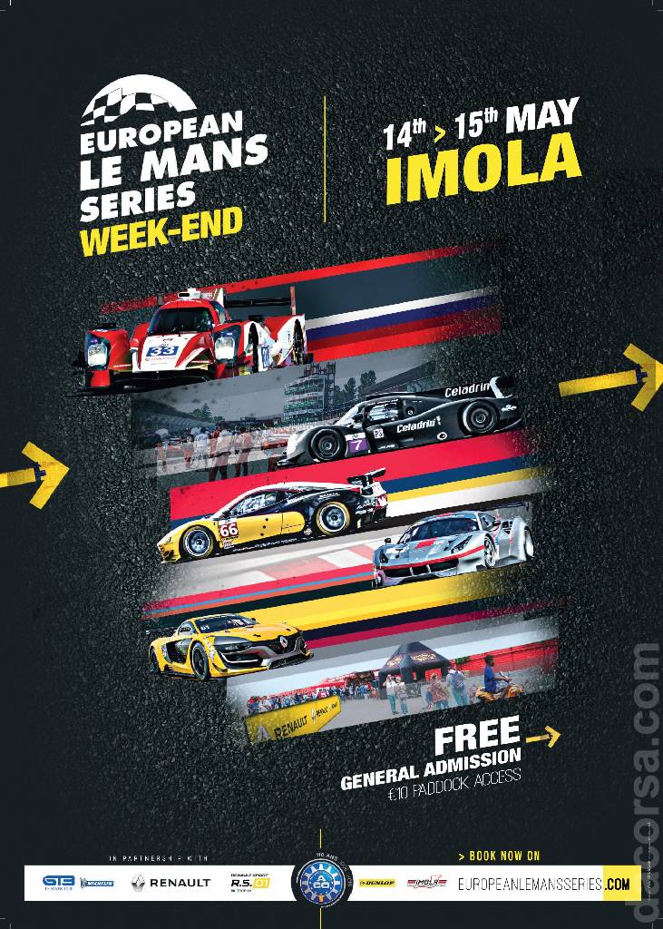 Poster of 4 Hours of Imola 2016, European Le Mans Series round 02, Italy, 13 - 15 May 2016