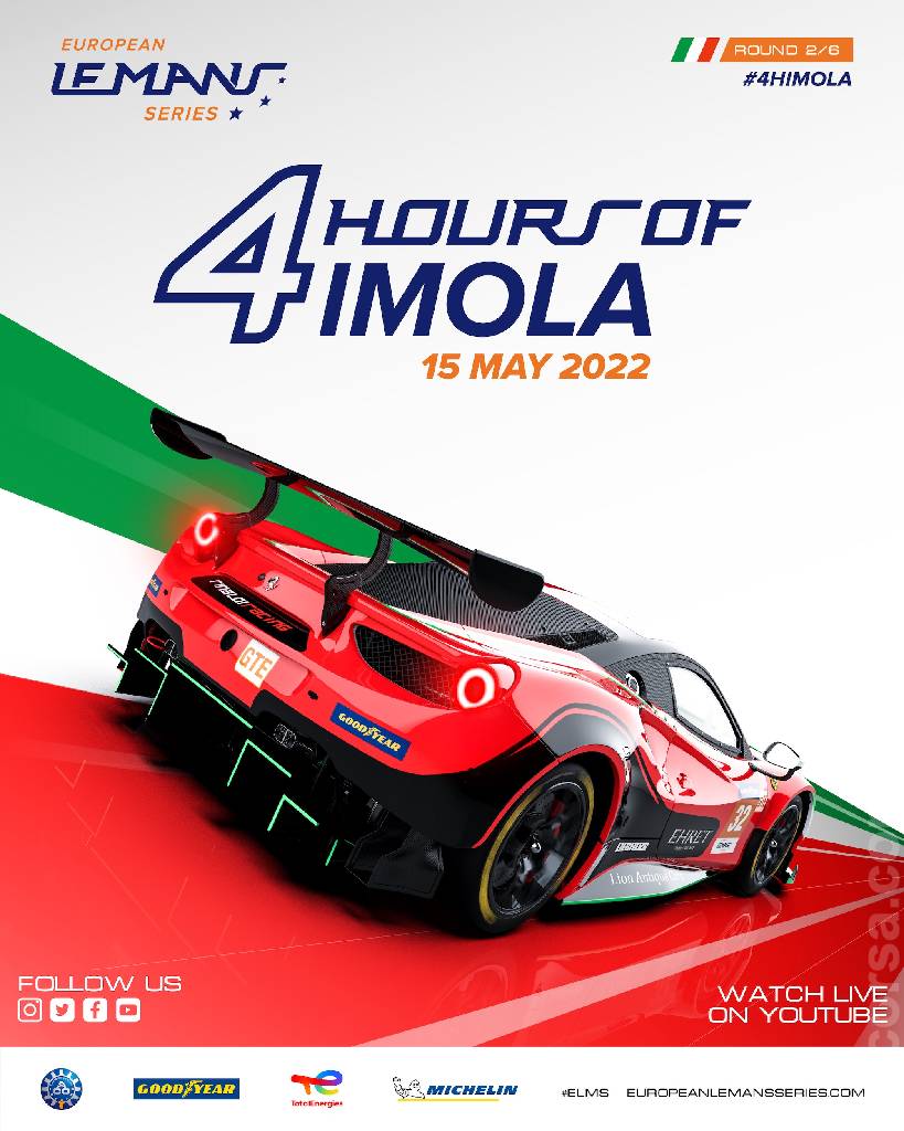 Poster of 4 Hours of Imola 2022, European Le Mans Series round 02, Italy, 15 May 2022