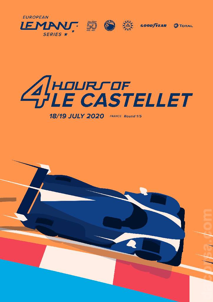 Poster of 4 Hours of Le Castellet 2020, European Le Mans Series round 01, France, 17 - 19 July 2020