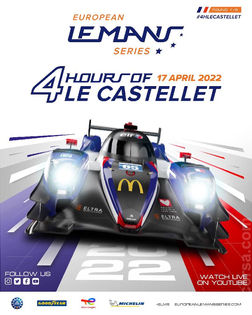 Poster of 4 Hours of Le Castellet 2022, European Le Mans Series round 01, France, 17 April 2022