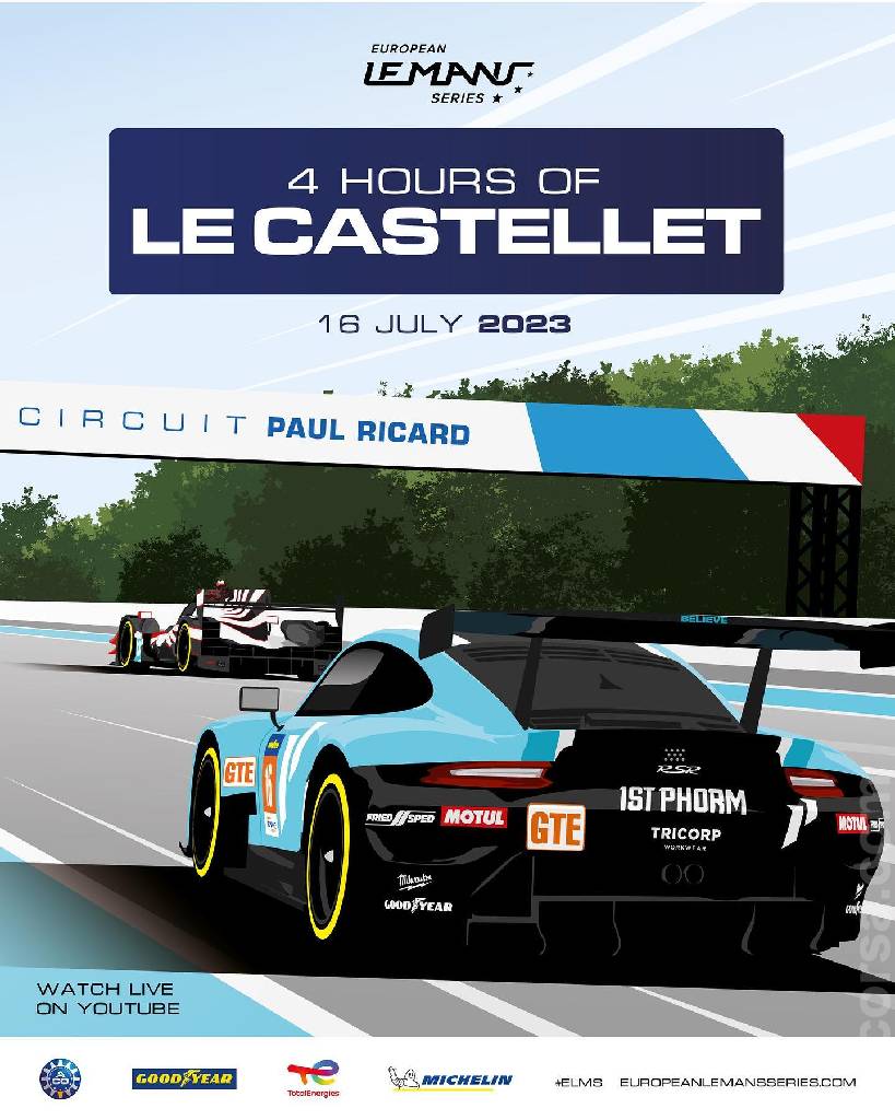 Poster of 4 Hours of Le Castellet 2023, European Le Mans Series round 02, France, 16 July 2023