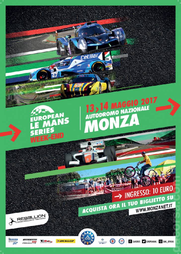 Poster of 4 Hours of Monza 2017, European Le Mans Series round 02, Italy, 13 - 14 May 2017