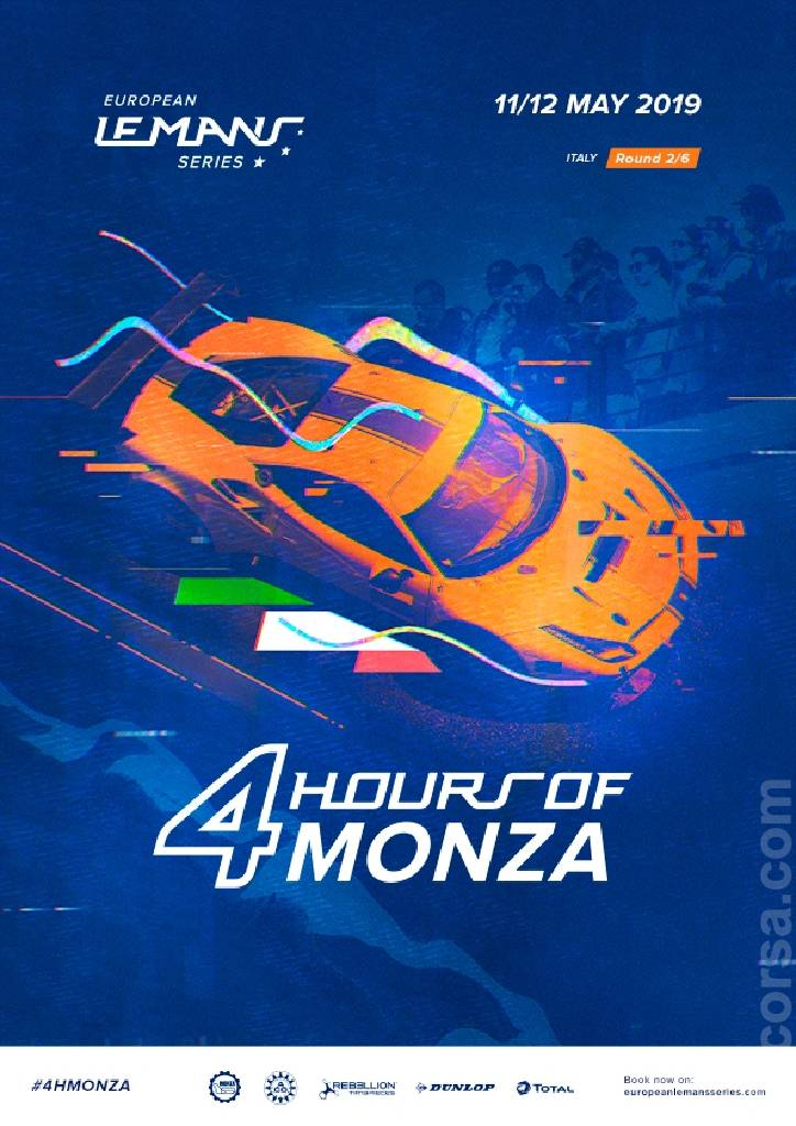 Poster of 4 Hours of Monza 2019, European Le Mans Series round 02, Italy, 10 - 12 May 2019