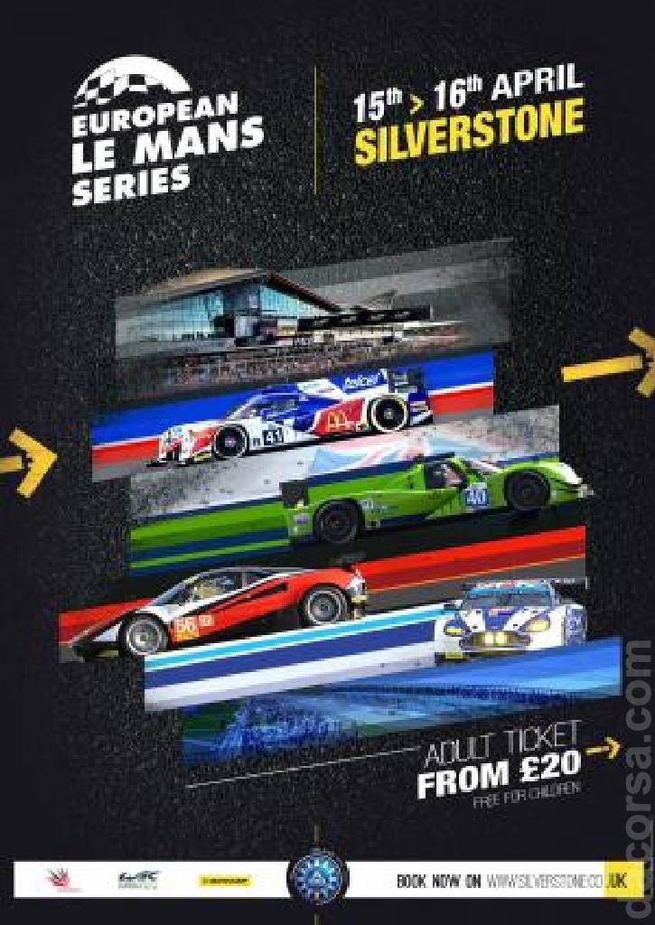 Poster of 4 Hours of Silverstone 2016, European Le Mans Series round 01, United Kingdom, 15 - 17 April 2016