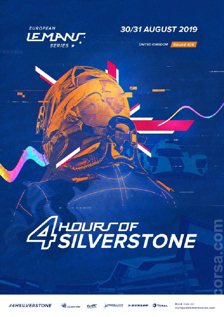 Poster of 4 Hours of Silverstone 2019, European Le Mans Series round 04, United Kingdom, 30 - 31 August 2019