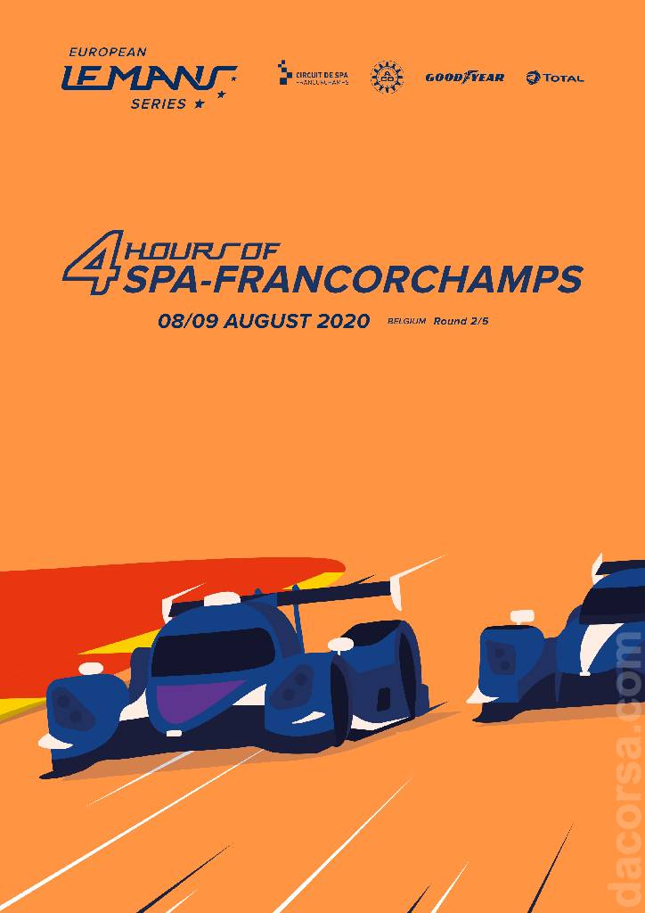 Poster of 4 Hours of Spa-Francorchamps 2020, European Le Mans Series round 02, Belgium, 9 August 2020