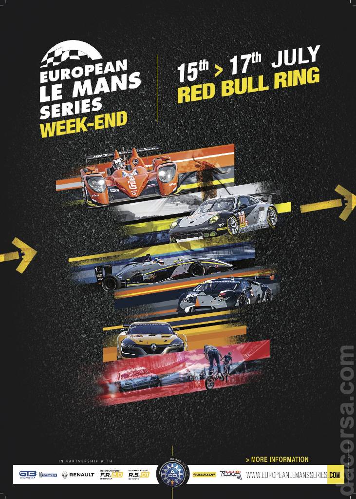 Poster of 4 Hours of the Red Bull Ring 2016, European Le Mans Series round 03, Austria, 15 - 17 July 2016