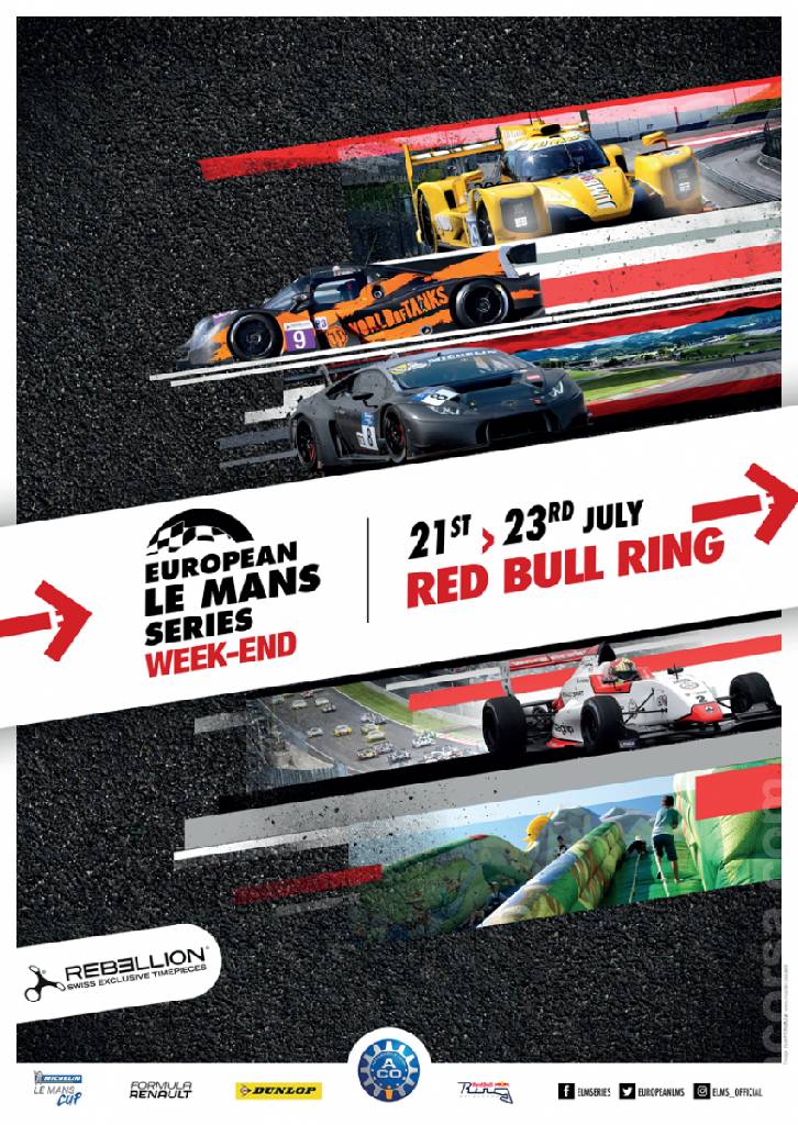 Poster of 4 Hours of the Red Bull Ring 2017, European Le Mans Series round 03, Austria, 21 - 23 July 2017