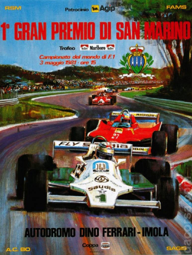 Poster of 1. Gran Premio di San Marino, FIA Formula One World Championship round 04, San Marino, 3 May 1981