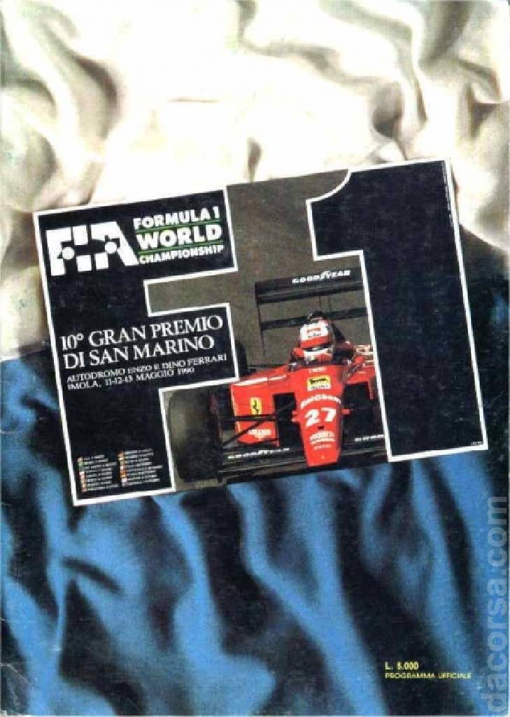 Poster of 10. Gran Premio di San Marino, FIA Formula One World Championship round 03, San Marino, 11 - 13 May 1990
