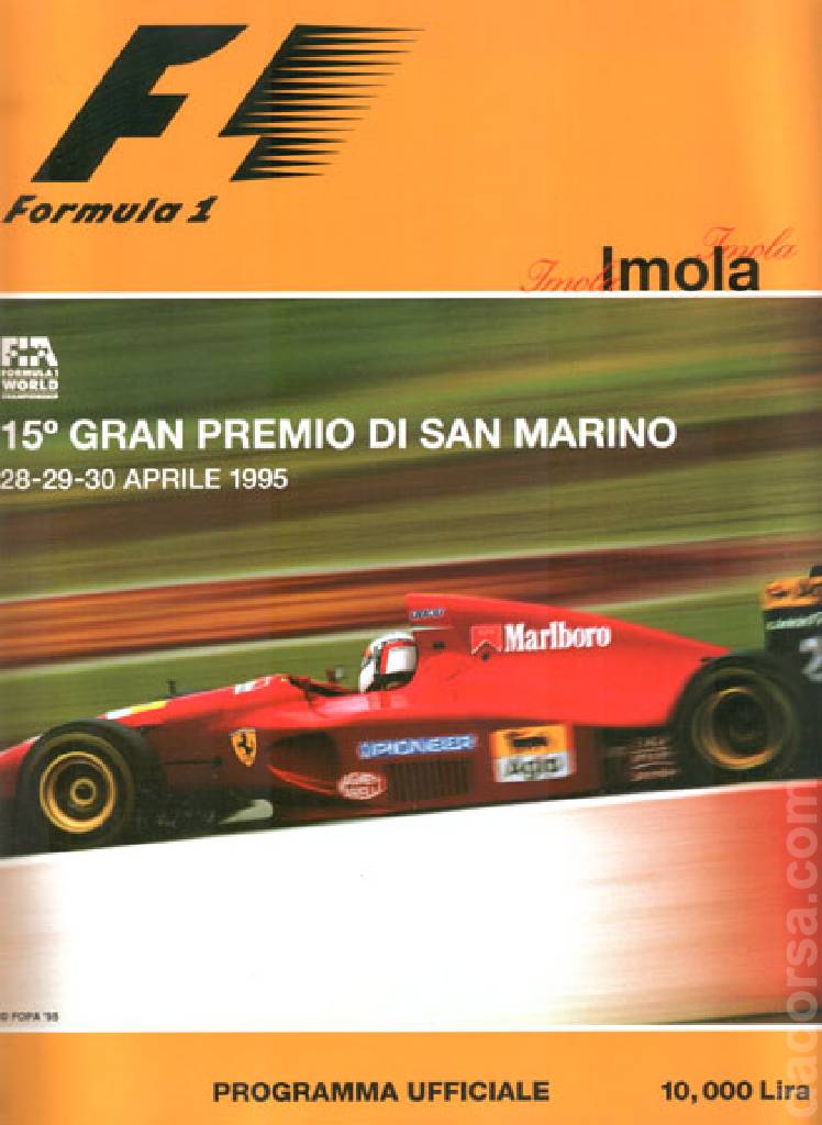 Image representing 15. Gran Premio di San Marino, FIA Formula One World Championship round 03, San Marino, 28 - 30 April 1995