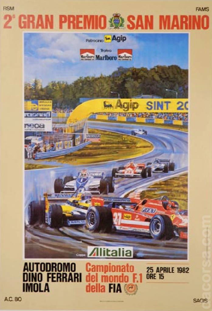 Image representing 2. Gran Premio di San Marino, FIA Formula One World Championship round 04, San Marino, 25 April 1982