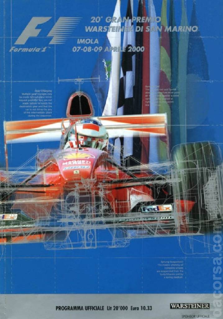 Image representing 20. Gran Premio Warsteiner di San Marino, FIA Formula One World Championship round 03, San Marino, 7 - 9 April 2000