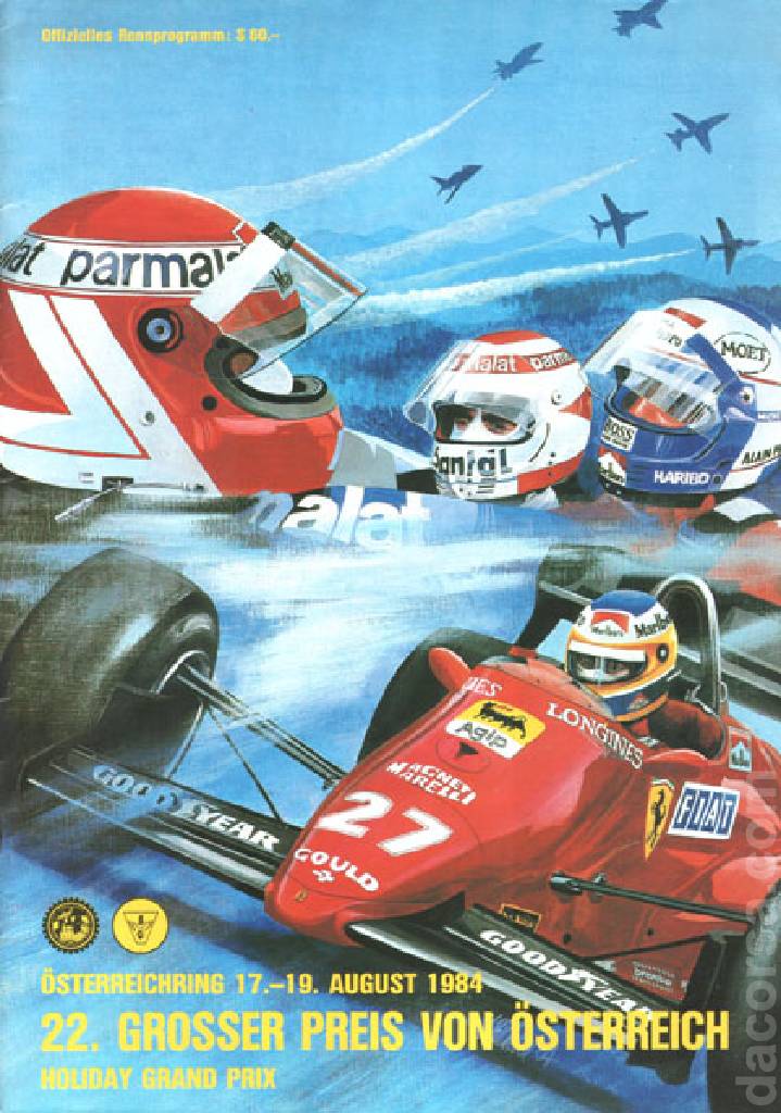 Poster of 22. Grosser Preis von Osterreich, FIA Formula One World Championship round 12, Austria, 17 - 19 August 1984