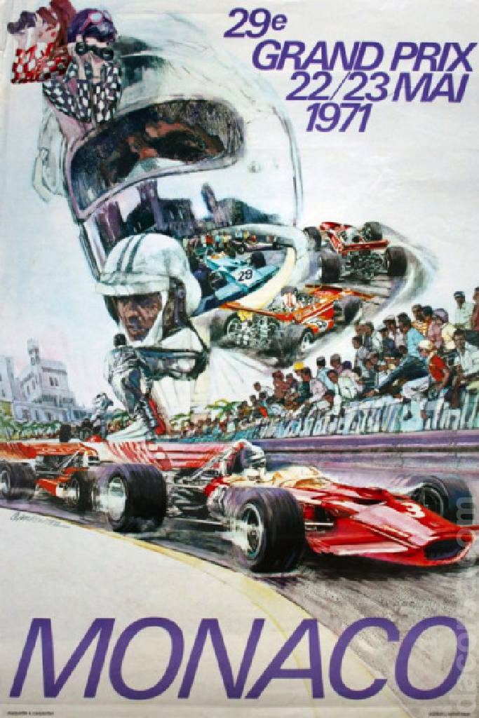 Poster of 29. Grand Prix de Monaco, FIA Formula One World Championship round 03, Monaco, 22 - 23 May 1971