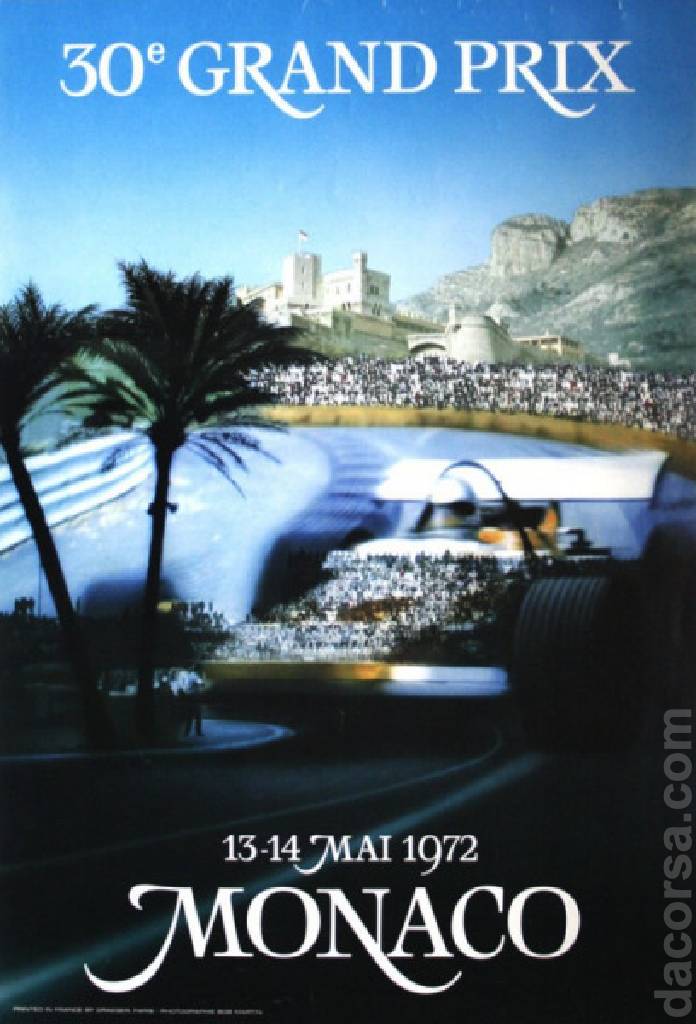 Poster of 30. Grand Prix Monaco, FIA Formula One World Championship round 04, Monaco, 13 - 14 May 1972