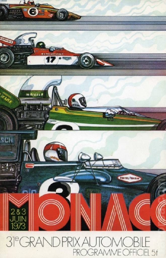 Poster of 31. Grand Prix Automobile, FIA Formula One World Championship round 06, Monaco, 2 - 3 June 1973
