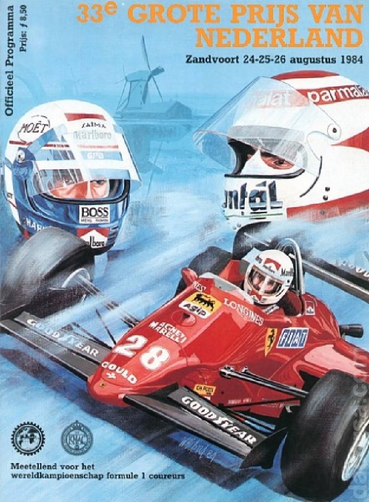 Poster of 33. Grote Prijs van Nederland, FIA Formula One World Championship round 13, Netherlands, 24 - 26 August 1984
