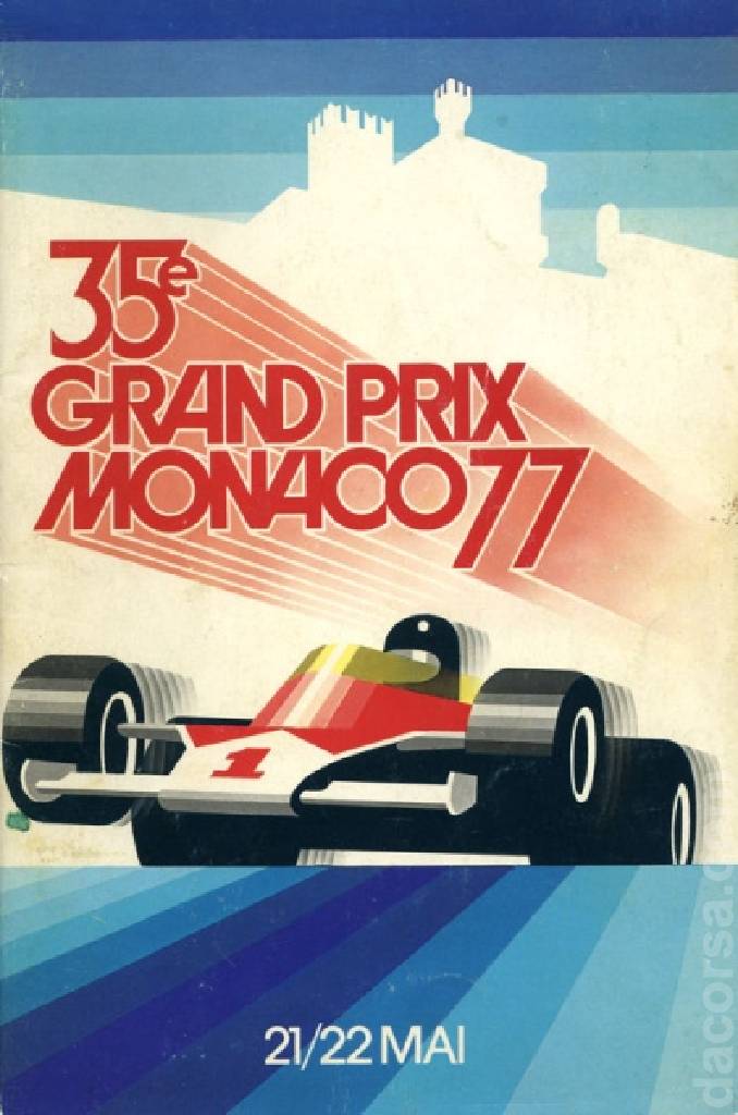 Poster of 35. Grand Prix de Monaco, FIA Formula One World Championship round 06, Monaco, 21 - 22 May 1977