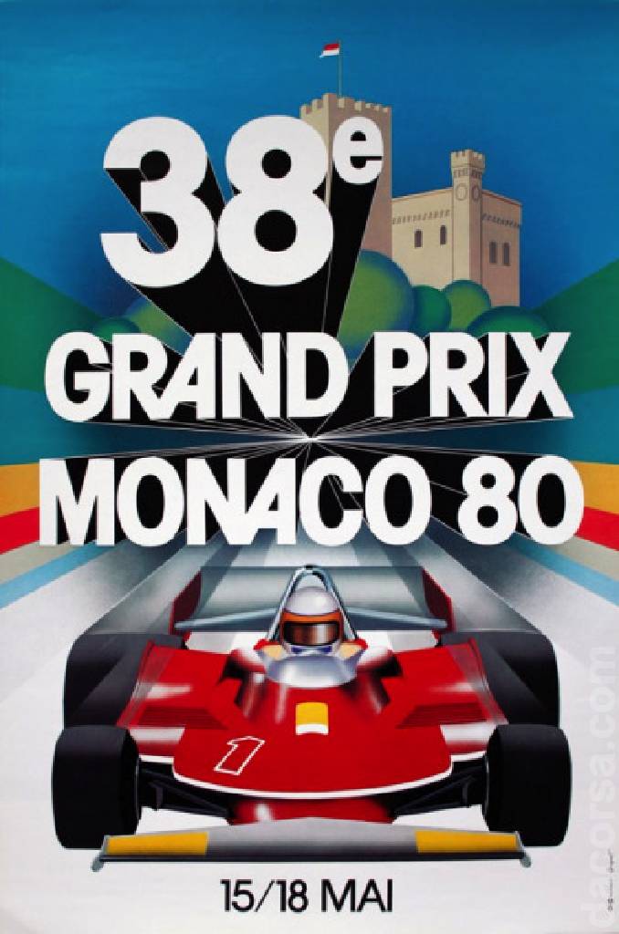 Poster of 38. Grand Prix de Monaco, FIA Formula One World Championship round 06, Monaco, 15 - 18 May 1980