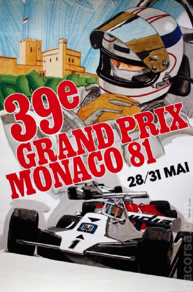 Poster of 39. Grand Prix de Monaco, FIA Formula One World Championship round 06, Monaco, 28 - 31 May 1981