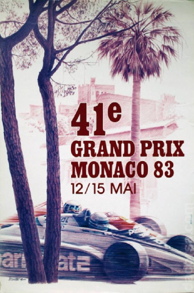 Poster of 41. Grand Prix de Monaco, FIA Formula One World Championship round 05, Monaco, 12 - 15 May 1983