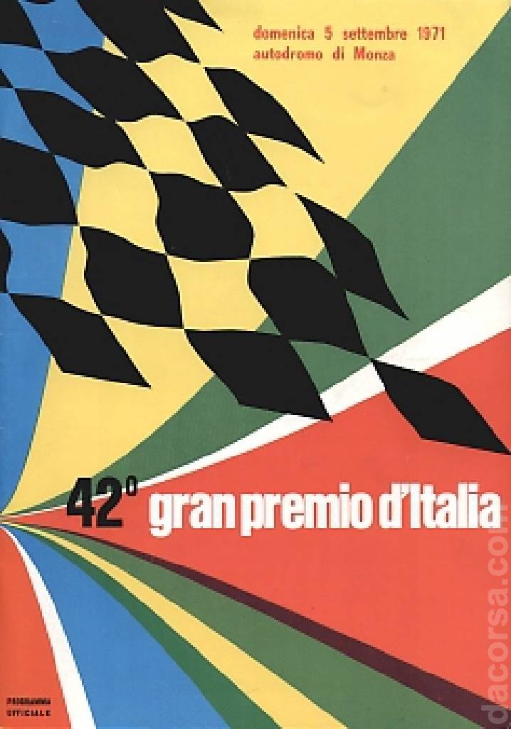 Poster of 42. Gran Premio d'Italia, FIA Formula One World Championship round 09, Italy, 5 September 1971