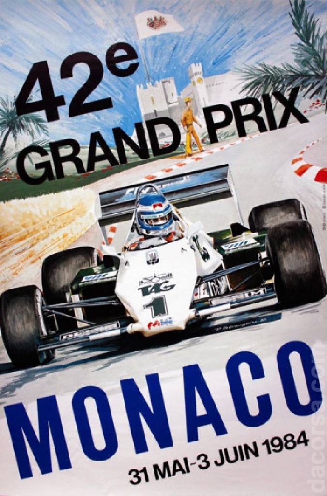 Poster of 42. Grand Prix de Monaco, FIA Formula One World Championship round 06, Monaco, 31 May - 3 June 1984