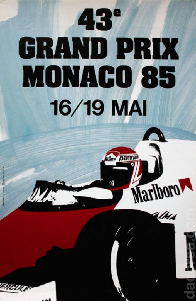 Poster of 43. Grand Prix Automobile de Monaco, FIA Formula One World Championship round 04, Monaco, 16 - 19 May 1985
