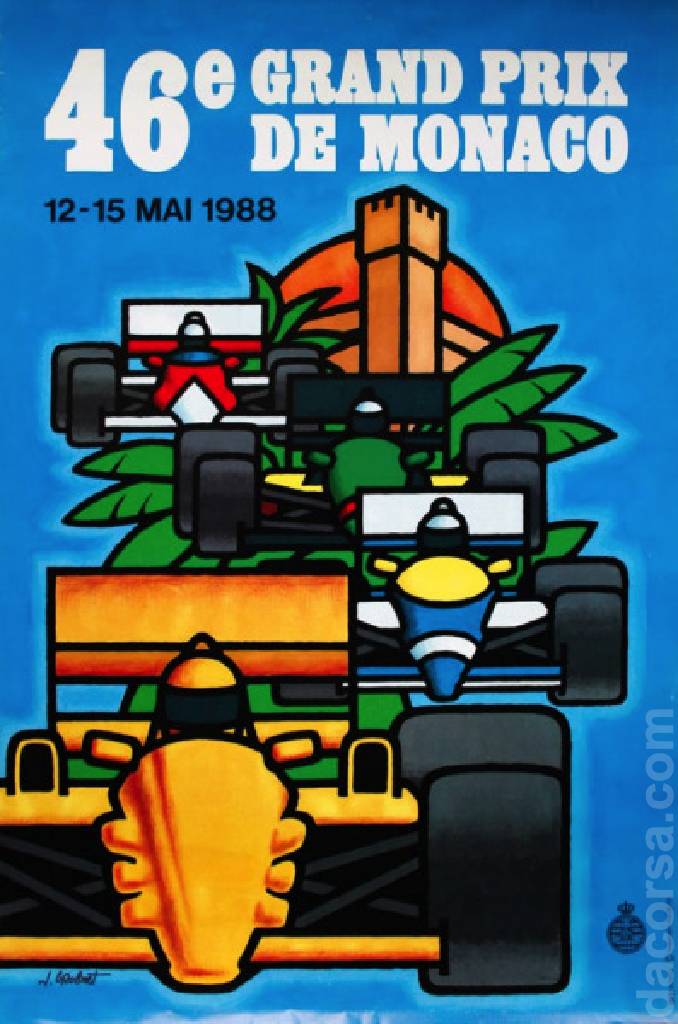 Poster of 46. Grand Prix de Monaco, FIA Formula One World Championship round 03, Monaco, 12 - 15 May 1988
