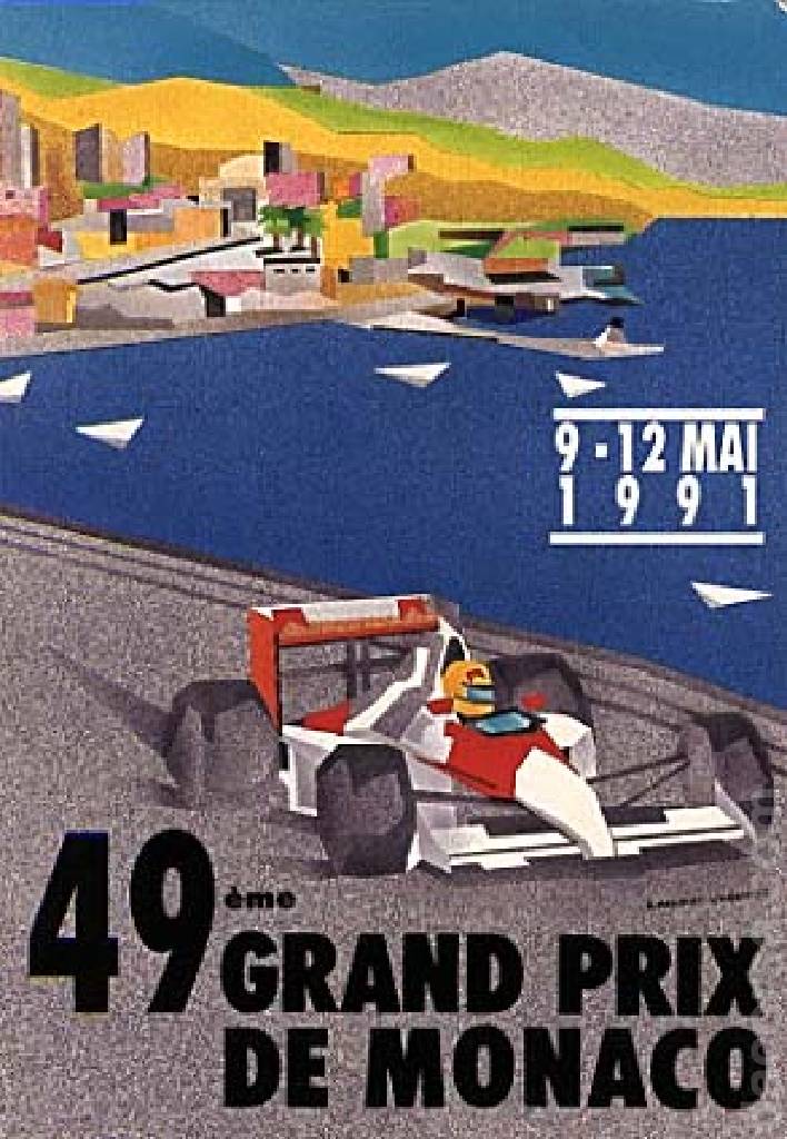 Poster of 49. Grand Prix de Monaco, FIA Formula One World Championship round 04, Monaco, 9 - 12 May 1991