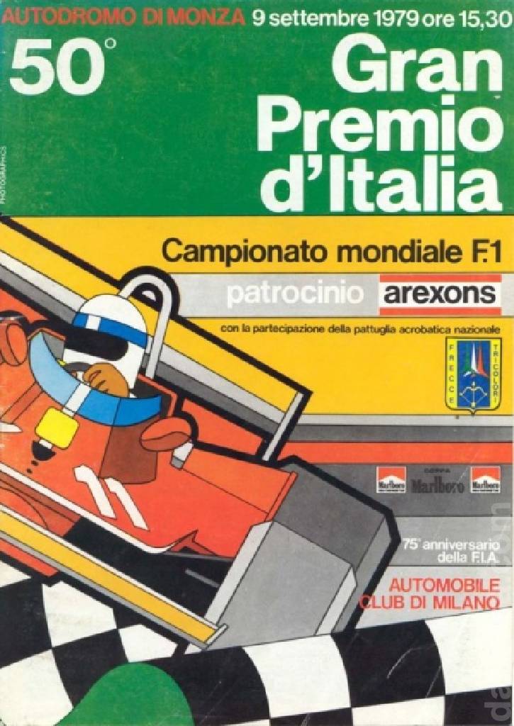 Poster of 50. Gran Premio d'Italia, FIA Formula One World Championship round 13, Italy, 9 September 1979