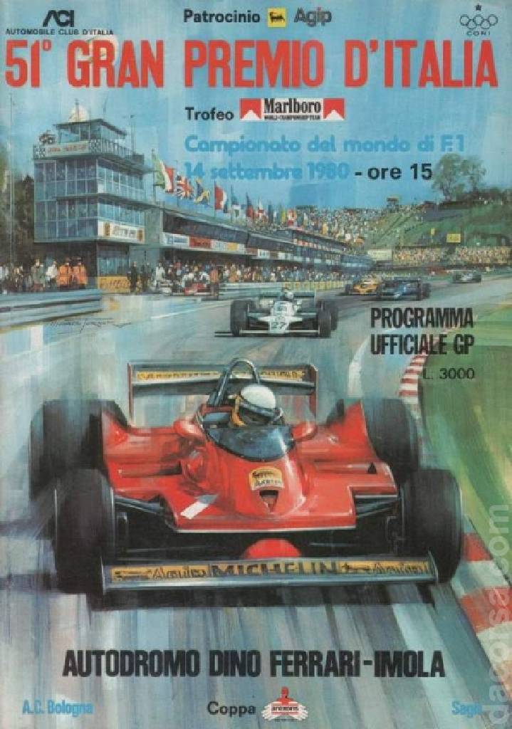 Poster of 51. Gran Premio d'Italia, FIA Formula One World Championship round 12, Italy, 14 September 1980