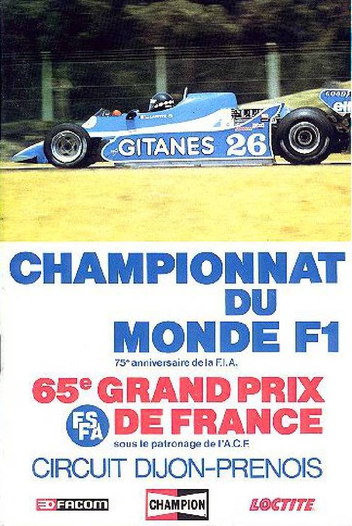 Poster of 65e Grand Prix de France 1979, FIA Formula One World Championship round 08, France, 1 July 1979