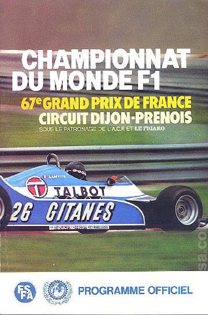 Poster of 67e Grand Prix de France 1981, FIA Formula One World Championship round 08, France, 5 July 1981