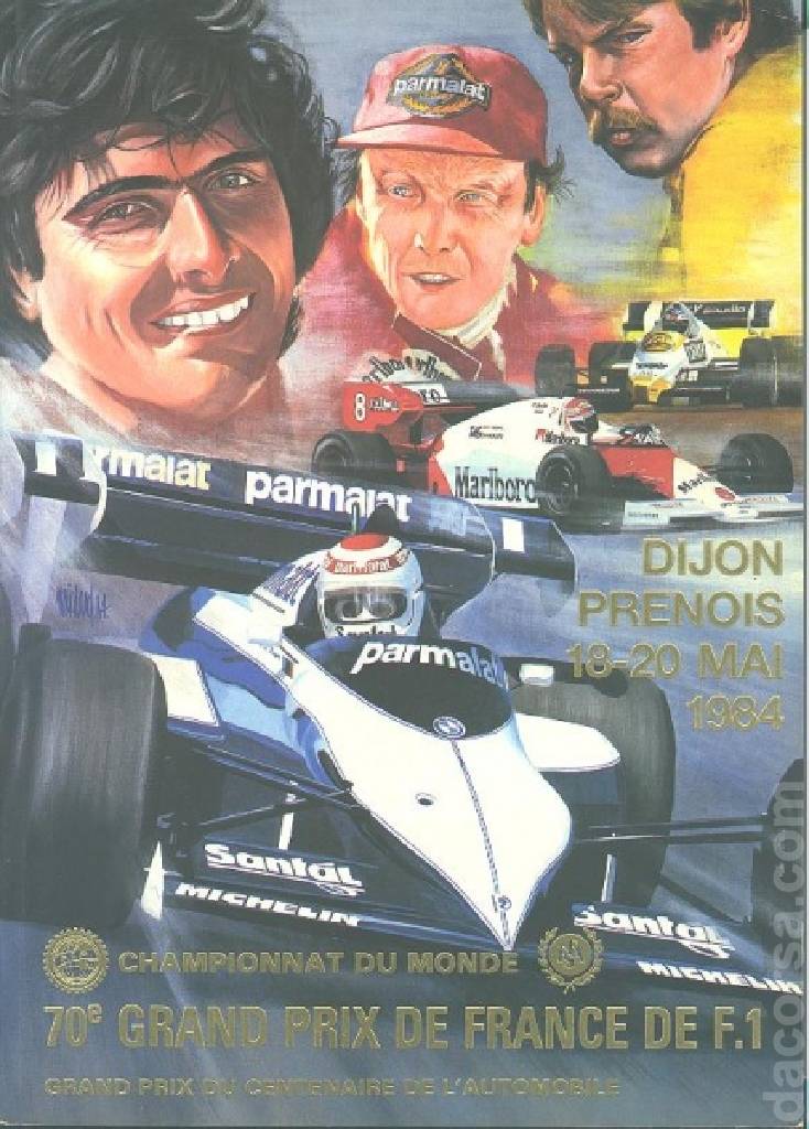 Poster of 70. Grand Prix de France, FIA Formula One World Championship round 05, France, 18 - 20 May 1984