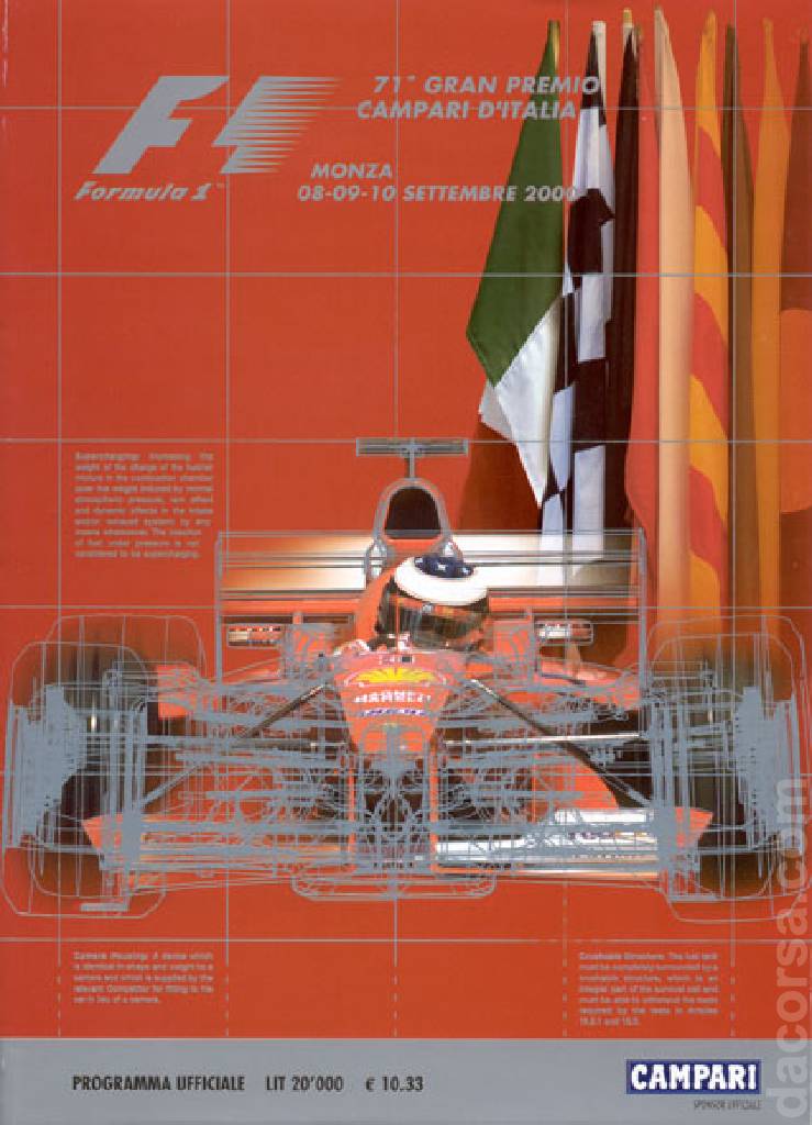 Poster of 71. Gran Premio Campari d'Italia, FIA Formula One World Championship round 14, Italy, 8 - 10 September 2000
