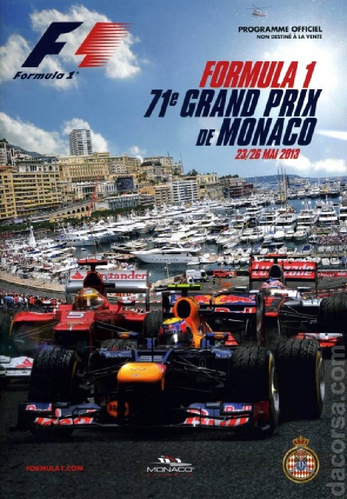 Poster of 71. Grand Prix de Monaco, FIA Formula One World Championship round 06, Monaco, 23 - 26 May 2013