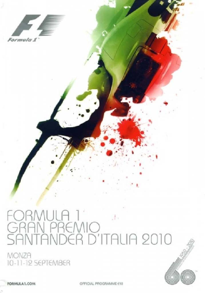 Poster of 81. Gran Premio Santander D'Italia, FIA Formula One World Championship round 14, Italy, 10 - 12 September 2010
