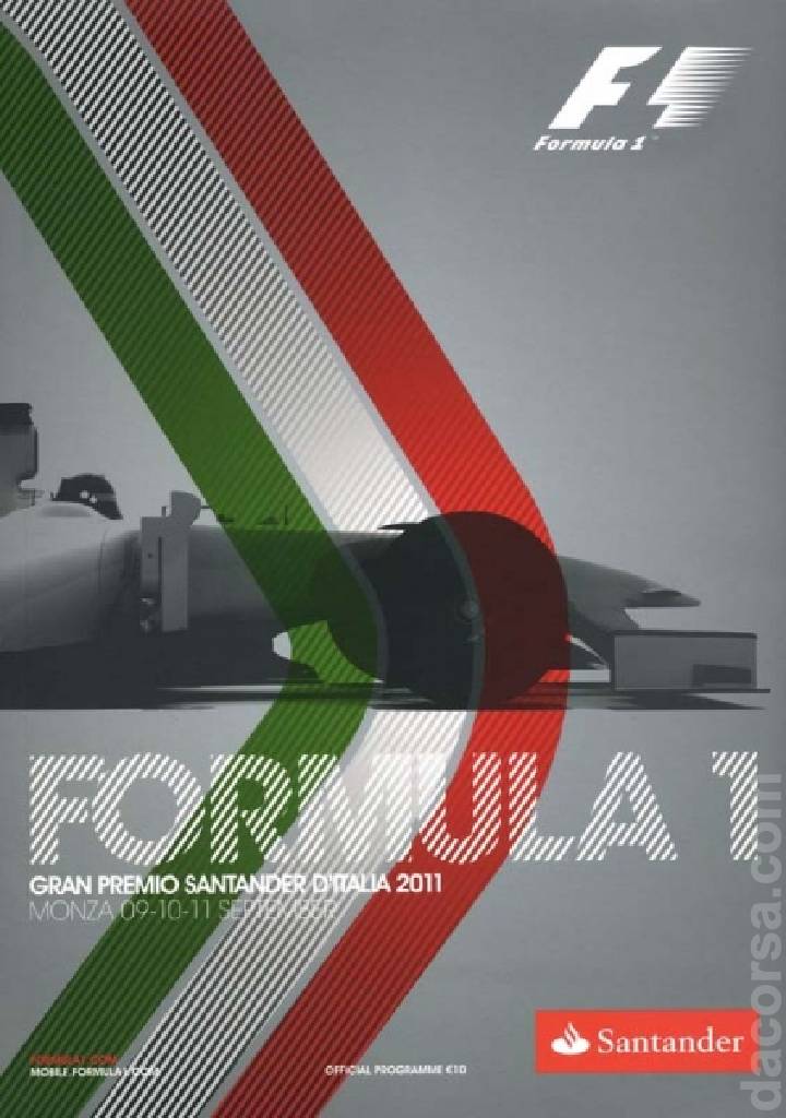 Poster of 82. Gran Premio Santander d'Italia, FIA Formula One World Championship round 13, Italy, 9 - 11 September 2011