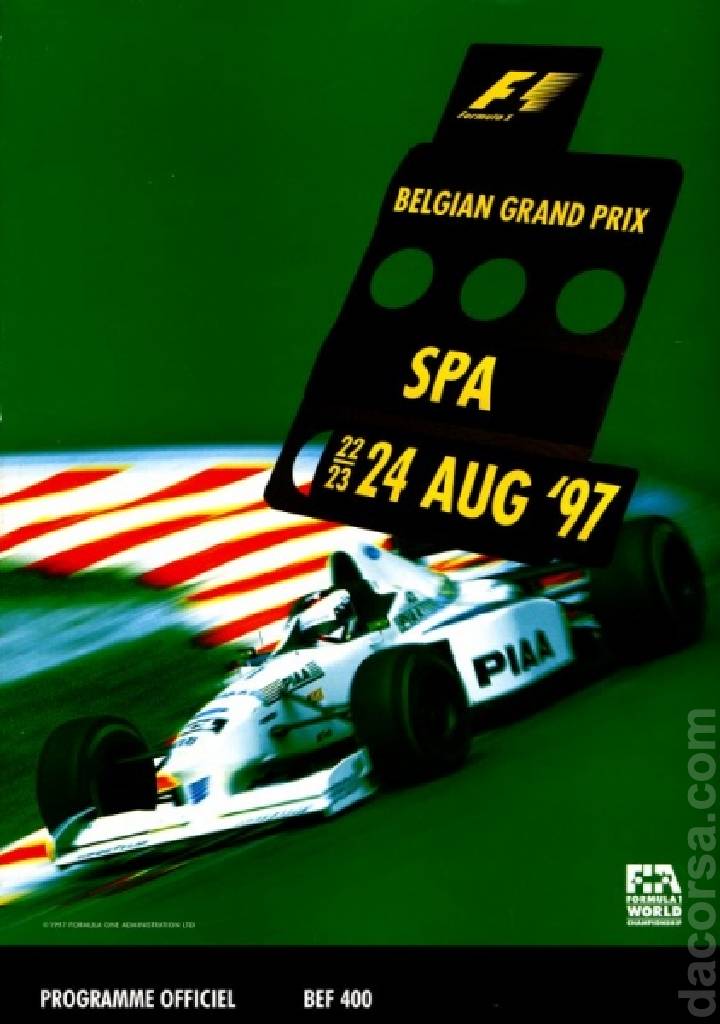 Poster of Belgian Grand Prix 1997, FIA Formula One World Championship round 12, Belgium, 22 - 24 August 1997