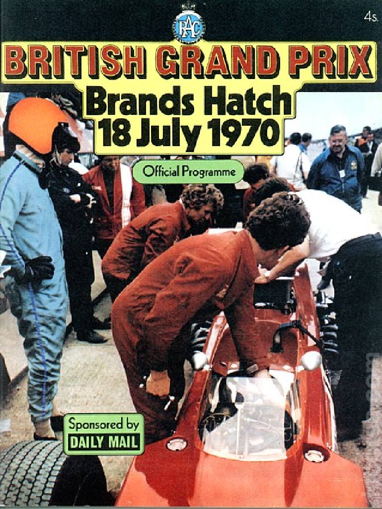 Poster of British Grand Prix 1970, FIA Formula One World Championship round 07, United Kingdom, 18 July 1970