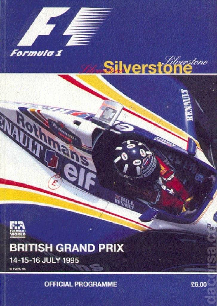 Image representing British Grand Prix 1995, FIA Formula One World Championship round 08, United Kingdom, 14 - 16 July 1995