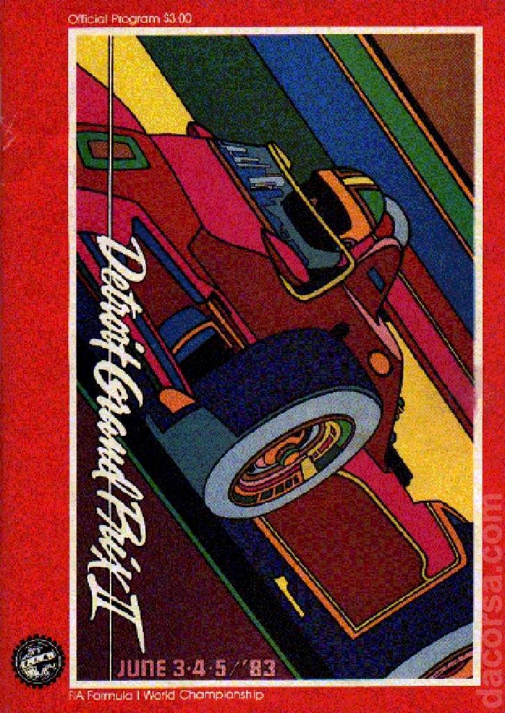 Poster of Detroit Grand Prix II 1983, FIA Formula One World Championship round 07, United States, 3 - 5 June 1983