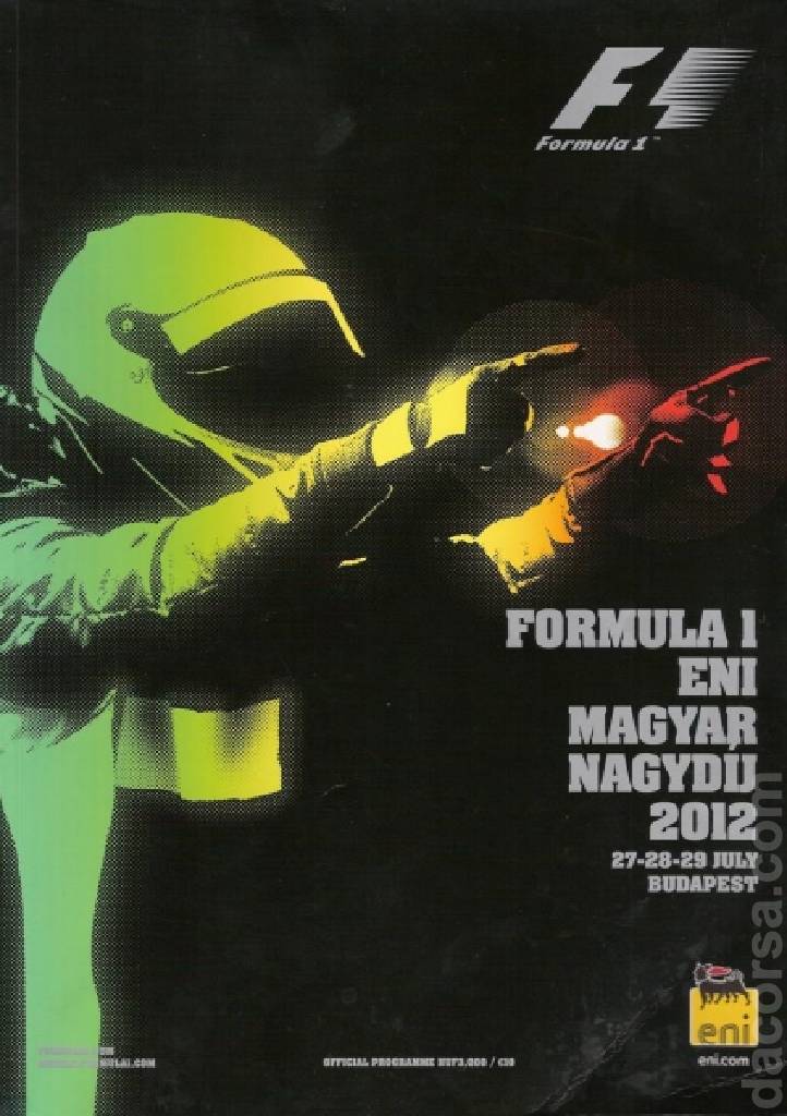 Poster of Formula 1 Eni Magyar Nagydij 2012, FIA Formula One World Championship round 11, Hungary, 27 - 29 July 2012