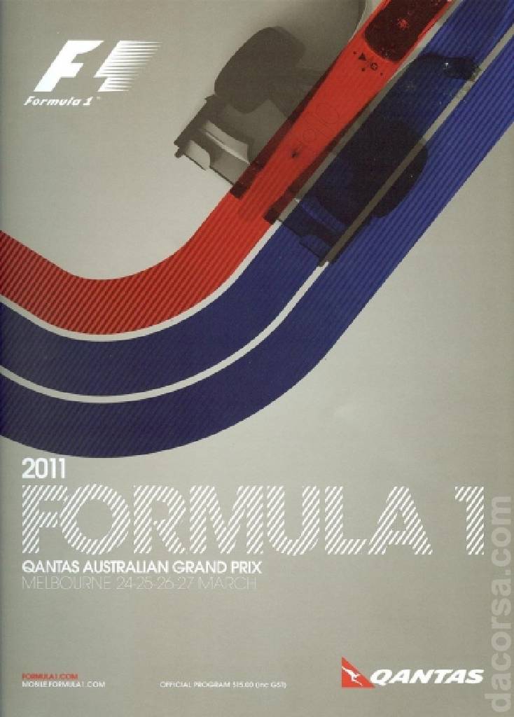 Poster of Formula 1 Qantas Australian Grand Prix 2011, FIA Formula One World Championship round 01, Australia, 25 - 27 March 2011